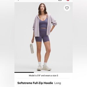 NWOT Lululemon softstreme full zip hoodie- long